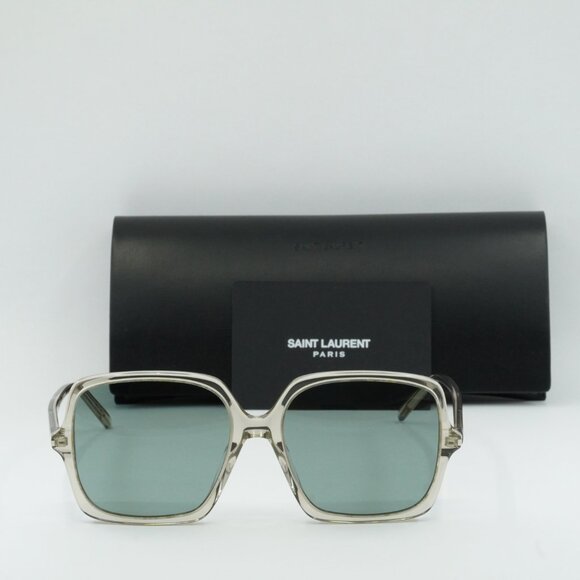 Saint Laurent SL591 003 Square Sunglasses - Beige
